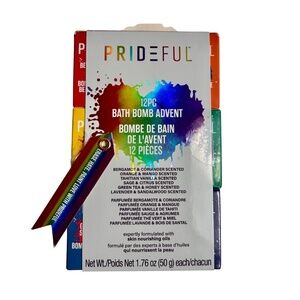 NIB  Prideful 12 Piece Bath Bombs Advent Calendar Set